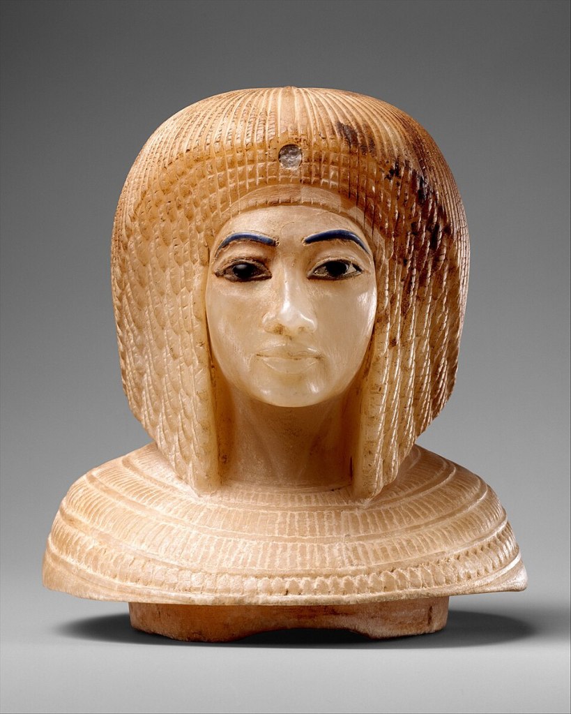 Ancient Egyptian Canopic Jar, historically associated with Galena-based kohl.